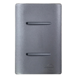 Conjunto Interruptor Duplo (1 Simples + 1 Paralelo ) 4x2 - Novara Preto Grafite Total